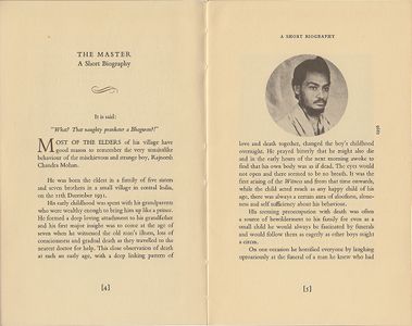 Pages 4 - 5. The Master - A Short Biography