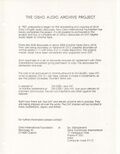 Thumbnail for File:The Osho Audio Archive Project (handout, c.1990).jpg