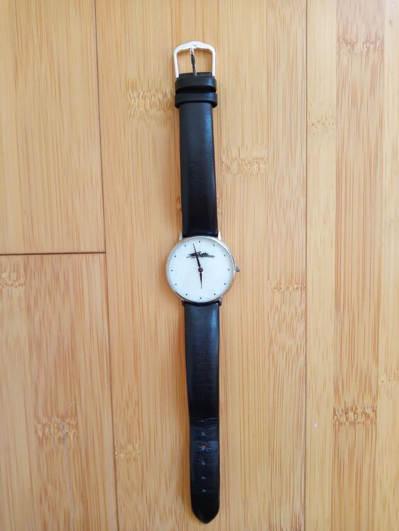 Watch with dial made from marble of Osho's room, 1990, Poona commune.