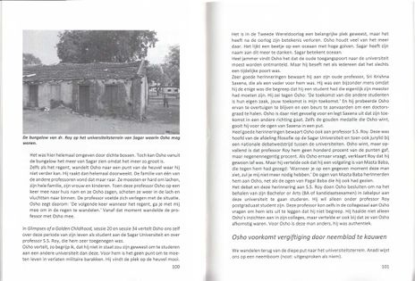 Pages 100 - 101. The bungalow of dr. Roy on the university compound of Sagar, where Osho was allowed to live.