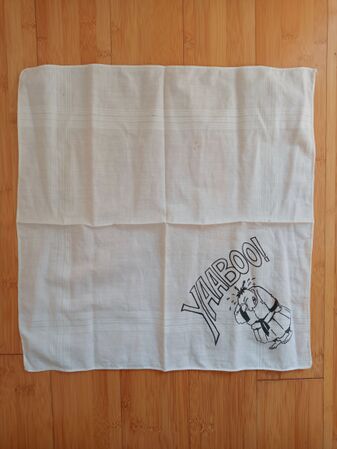 Handkerchief, as used in the Mystic Rose Meditation. Ca. 1989, Poona commune.