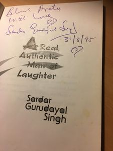 autograph: Beloved Arhato, With love, Sardar Gurudayal Singh, 31/3/95