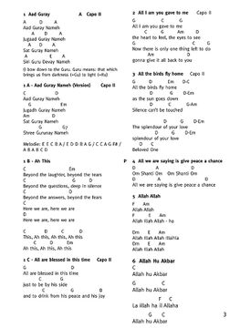 page 3: songs 1 - 6
