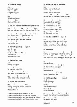 page 11: songs 56 - 62