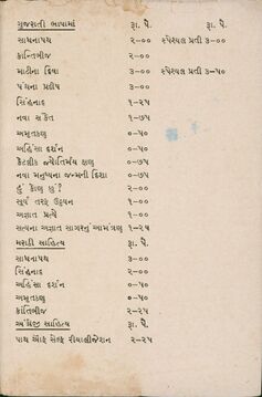 Publication list on back of back cover