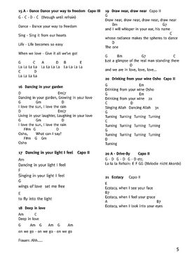 page 5: songs 15A - 21