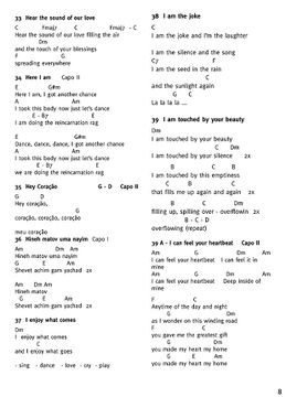 page 8: songs 33 - 39A