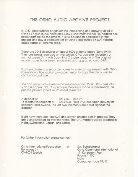 File:The Osho Audio Archive Project (handout, c.1990).jpg