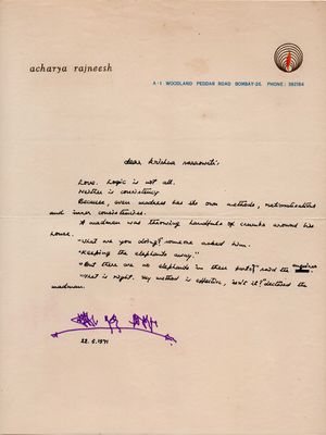 Krishna Saraswati, letter 22-May-1971.jpg