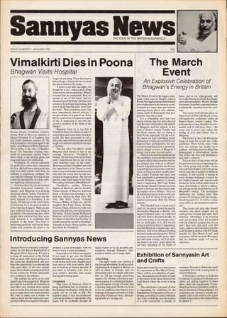 Article at Sannyas News, is.1, January of 1981