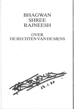Title page with Osho signature, dated 23.1.88